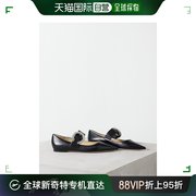 香港直邮Jimmy Choo 周仰杰 女士 Melva 水晶装饰皮质芭蕾舞鞋
