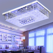 led水晶灯客厅灯长方形，吸顶灯现代简约卧室餐厅灯大气家用灯具