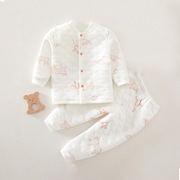 0-3月男女宝宝夹袄棉服婴儿，衣服秋冬薄款棉袄，新生儿纯棉保暖内衣