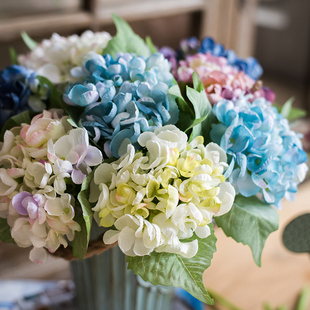 掬涵韩式绣球花仿真花假花装饰摆件，花艺高档客厅卧室绢花欧式清新