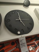 宜家图尼斯 挂钟 黑色 30 厘米装饰品时钟壁式和台式时钟
