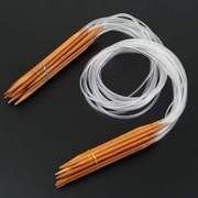 80cm炭化竹针毛衣针环形针织，围巾手工针，编织工具棒针毛线针循环针