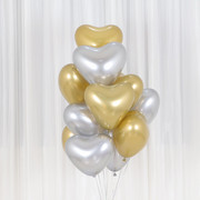 生日趴体布置金属气球金色，爱心气球婚礼派对，装饰气球加厚网红气球