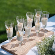 高脚香槟酒会鸡尾酒慕斯布丁冰淇淋果冻甜品硬塑料杯子透明