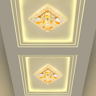 创意LED过道灯走廊灯玄关灯水晶筒灯门厅灯阳台灯现代简约正方形