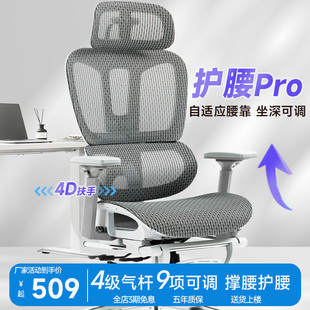 人体工学椅久坐护腰电脑椅家用靠背，可躺午休办公椅，电竞游戏座椅子
