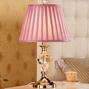 高档粉红色水晶台灯卧室，床头柜灯简约现代欧式结婚房温馨浪漫