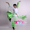 绿色男生成人水墨舞蹈服装，飘逸中国风，汉唐古典舞蹈演出服表演