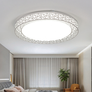 led吸顶灯圆形长方形客厅灯具，大气创意现代简约鸟巢主卧室灯饰