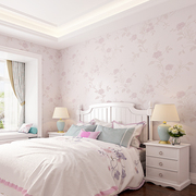 韩式小清新无缝墙布，田园家用卧室温馨客厅，壁纸现代简约提花壁布