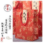 龙年新年袋手提袋红色年货，包装袋牛皮纸袋茶叶寿宴结婚礼袋子