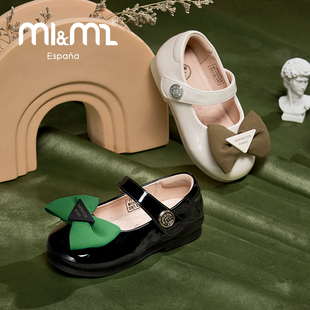 m1m2西班牙童鞋宝宝皮鞋圆头，单鞋时尚洋气，公主鞋软底女童演出鞋子