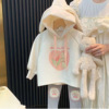 韩版女童秋运动休闲两件套可爱套头衫连帽兔子卫衣，打底裤百搭套装
