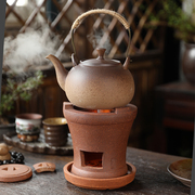 复古大号陶瓷烧水壶单个提梁粗陶壶电陶炉碳炉围炉煮茶壶家用