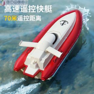 儿童高速水上快艇遥控船玩具，小游艇电动可下潜大轮船模型防水男孩