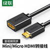 绿联MiniHDMI转HDMI转接线迷你micro hdmi转换线接头数码相机高清