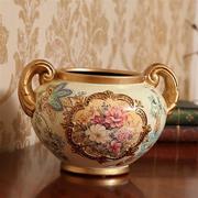 欧式装饰品陶瓷花盆复古花瓶，餐桌摆件客厅，插花花艺摆设创意工艺品