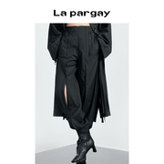 Lapargay纳帕佳夏季女装黑白色裤子个性时尚休闲薄款休闲裤潮