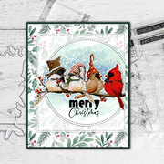 圣诞可爱鸟小动物套装硅胶手工透明印章DIY相册日记手账装饰工具