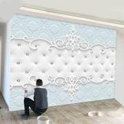 欧式3d电视背景墙壁纸温馨装饰墙纸简约5d壁画，客厅卧室大气8d墙布