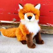 仿真红狐 可爱狐狸公仔 仿真动物毛绒玩具 狐狸模型 26cm