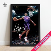NBA猛龙文斯卡特签名照片墙海报球迷摆台件实木相框装饰挂画