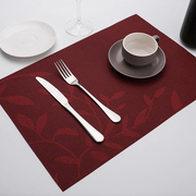隔热垫餐桌垫北欧红色餐垫西餐垫碗垫PVC防水防热垫家用餐盘垫