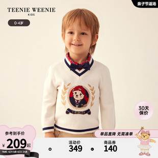 TeenieWeenie Kids小熊童装男宝宝23年款秋季宽松时尚套头毛衣