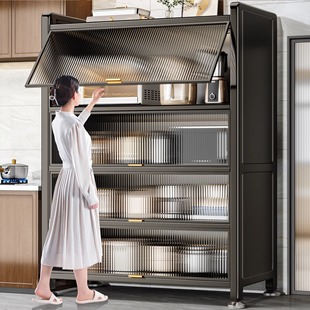 厨房置物架加宽一米二落地多层收纳柜家用多功能橱柜微波炉储物柜