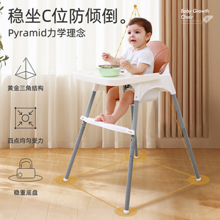 婴儿餐桌椅吃饭家用宝宝餐椅儿童，饭桌凳子便捷式座椅多功能成长椅
