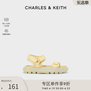 CHARLES&KEITH女鞋CK1-70380942女士简约魔术贴厚底凉鞋