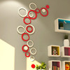 木质3D圆形立体墙贴可移除沙发墙客厅卧室电视背景墙贴创意墙饰