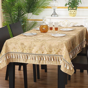 欧式餐桌布高档奢华长方形家用餐桌垫布蓝色，正方形西餐桌布垫布艺