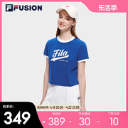 filafusion斐乐潮牌女短袖，t恤2023夏季时尚棒球运动短袖衫