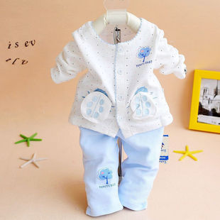 女宝宝春秋套装0-1岁男婴幼儿，春夏装纯棉衣服，到3个月新生儿秋衣裤