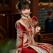 秀禾服2023修身秋季新娘，中式结婚奢华凤冠霞帔高端小个子礼服