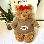 巴塞罗那熊衣服小熊毛衣泰迪熊装饰发带泰迪熊着替毛绒玩偶的衣服