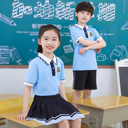 校服套装小学生夏季纯棉短袖，儿童毕业照班服中学生幼儿园园服夏装