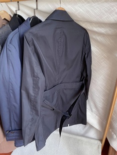 高端系列3000+!简洁基础黑色，商务休闲男士，薄款春秋风衣夹克外套