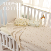 婴儿床床单拼接床床单新生儿，全棉针织宝宝床单，有机棉婴儿床品