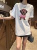 正版单品danpin欧货T恤2024夏季卡通小狗中长大版短袖体恤女