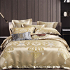 欧式床上用品四件套样板房高档家纺全棉，纯m棉贡缎，提花奢华八十件