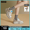 MIO米奥2024年春季休闲板鞋圆头系带复古厚底酷飒运动鞋女鞋