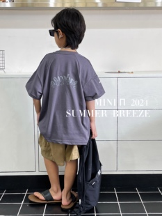 99两件 儿童夏季原创设计品牌时尚潮流印花短袖男童T恤