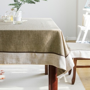 新中式桌布布艺长方形轻奢高级感餐桌，台布茶几布现代(布，现代)简约椅子套罩