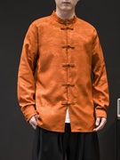 立领衬衫外套男款春秋季中山装汉服唐装中国风新中式男装长袖夹克