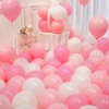 粉色白色加厚气球儿童女孩周岁生日装饰场景布置婚房开业商场汽球