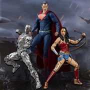 新版dc超级英雄玩具，电影手办超人蝙蝠侠小丑钢骨，可动人偶漫威儿童