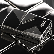 zippo打火机正版黑冰商务机型，创意防风煤油，芝宝火机定制送礼