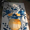 手工艺术磁砖花园，陶瓷画里斯本风格壁画，巴瓷砖陶瓷葡萄牙